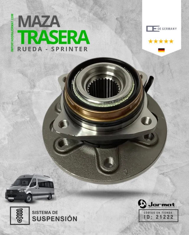 MAZA TRASERA RUEDA SPRINTER - OE GERMANY 🚛

⚠️ Problemas con el rodamiento trasero? Esta pieza es clave para mantener la estabilidad y seguridad de tu Sprinter!!

✅ CODIGO EN TIENDA: 21222
✅ MARCA: OE GERMANY 🇩🇪
✅ SISTEMA: TRANSMISIÓN
✅ Diseñada para soportar cargas pesadas

📲 Escríbenos al WhatsApp haz click en el botón “Contactar” de nuestra bio.

📍 Contamos con 5 sucursales a lo largo de Chile:

• CHILLÁN: +569 42715616
• CONCEPCIÓN: +569 42123623
• CONSTITUCIÓN: +569 87755176
• LOS ÁNGELES: +569 3926 2833
• TEMUCO: +569 97557647

📦⚡️ Stock disponible y envíos RÁPIDOS  a todo Chile antes de las 16:00 hrs. Elige tu transporte favorito y recibe donde estés!

_________________________

💡 @ideasinapsis 

#mazatrasera  #ruedasprinter  #sprintercamion #partescamion  #camion #repuestocamion  #jormat  #repuestos #camion  #truck #camiones  #mercedesbenztruck #repuestocamiones #oegermany #camioneschile #camionchileno  #ruta5 #ruta5sur  #temucochile  #chillanchile  #losangeleschile #biobio  #concepcionchile #constitution #trucks #repuestosjormat #repuestoscamion #repuestoscamionchile
