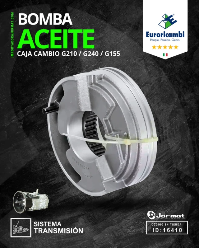 BOMBA ACEITE CAJA CAMBIO G-210 / G-240 - G155 

⚠️ Si tu caja de cambio se sobrecalienta o tiene fallos en la lubricación, puede ser la bomba de aceite desgastada o con bajo rendimiento

👉 Esta bomba evita fricciones, desgaste prematuro y daños en los engranajes…

✅ Compatibilidad: G210 / G240 / G155
✅ Marca: EURORICAMBI 🇮🇹
✅ Código en tienda: 16410
✅ Sistema: TRANSMISIÓN
✅ Protege y prolonga la vida útil de la caja

📲 Escríbenos al WhatsApp haz click en el botón “Contactar” de nuestra bio.

📍 Contamos con 5 sucursales a lo largo de Chile:

• CHILLÁN: +569 42715616
• CONCEPCIÓN: +569 42123623
• CONSTITUCIÓN: +569 87755176
• LOS ÁNGELES: +569 3926 2833
• TEMUCO: +569 97557647

📦⚡️ Stock disponible y envíos RÁPIDOS  a todo Chile antes de las 16:00 hrs. Elige tu transporte favorito y recibe donde estés!

__________________________

💡 @ideasinapsis 

#bomba  #bombaaceite  #bombaaceitecamion #cajadecambio  #camion #repuestocamion  #jormat  #repuestos #camion  #truck #camiones  #mercedesbenztruck #repuestocamiones #transmision #camioneschile #camionchileno  #ruta5 #ruta5sur  #temucochile  #chillanchile  #losangeleschile #biobio  #concepcionchile #constitution #trucks #repuestosjormat #repuestoscamion #repuestoscamionchile