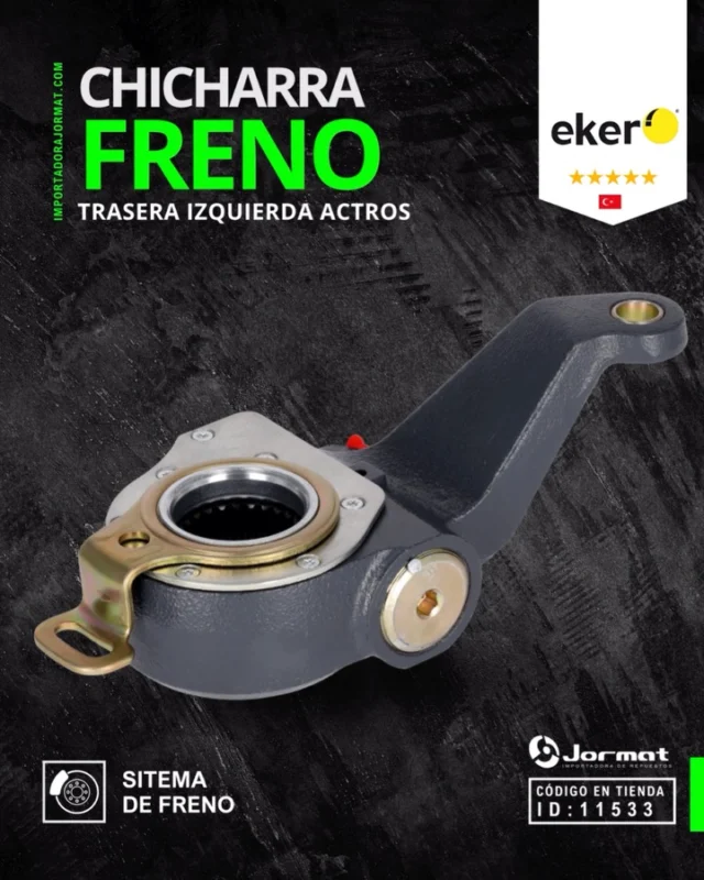 CHICHARRA FRENO TRASERA IZQUIERDA - ACTROS

⚠️ Si tu camión está frenando con menos fuerza.. Revisa la chicharra!

👉 Es la encargada de regular el juego entre zapatas y tambor, logrando una frenada rápida y segura

✅ Código en tienda: 11533
✅ Sistema: FRENOS
✅ Posición: TRASERA IZQUIERDA
✅ Marca: EKER
✅ Origen: Turquía 🇹🇷

Cuando falla LA CHICHARRA, los frenos pierden precisión y se desgastan

📲 Escríbenos al WhatsApp haz click en el botón “Contactar” de nuestra bio

📍 Contamos con 5 sucursales a lo largo de Chile:

• CHILLÁN: +569 42715616
• CONCEPCIÓN: +569 42123623
• CONSTITUCIÓN: +569 87755176
• LOS ÁNGELES: +569 3926 2833
• TEMUCO: +569 97557647

📦⚡️ Stock disponible y envíos RÁPIDOS  a todo Chile antes de las 16:00 hrs. Elige tu transporte favorito y recibe donde estés!

______________________

💡 @ideasinapsis 

#chicharra  #freno  #camion #frenocamion #chicharrafreno  #repuestos  #repuesto #repuestocamion #actros  #mercedesbenzactros #mercedesbenz #camiones #repuestocamion  #chicharrafreno  #truck #camiones  #repuestocamiones  #camioneschile #camionchileno  #ruta5 #ruta5sur  #temucochile  #chillanchile  #losangeleschile #biobio  #concepcionchile #constitution #trucks #repuestosjormat #repuestoscamion