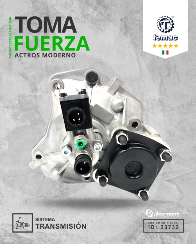 TOMA FUERZA - ACTROS MODERNO 

👀 Sabías que la toma de fuerza es clave para activar equipos hidráulicos desde la caja de cambios?

⚠️Si notas pérdida de fuerza, vibraciones o ruidos extraños, es hora de revisarla!

 ✅ Sistema: TRANSMISIÓN
 ✅ ID: 23732
 ✅ Marca: TEMAC 🇮🇹

Reemplázala por una de ALTO RENDIMIENTO. Calidad italiana TEMAC, solo en JORMAT!

📲 Escríbenos al WhatsApp haz click en el botón “Contactar” de nuestra bio

📍 Contamos con 5 sucursales a lo largo de Chile:

• CHILLÁN: +569 42715616
• CONCEPCIÓN: +569 42123623
• CONSTITUCIÓN: +569 87755176
• LOS ÁNGELES: +569 3926 2833
• TEMUCO: +569 97557647

📦⚡️ Stock disponible y envíos RÁPIDOS  a todo Chile antes de las 16:00 hrs. Elige tu transporte favorito y recibe donde estés!

_______________________

💡 @ideasinapsis 

#tomafuerza  #tomafuerzacamion  #camion #transmision  #repuestos  #repuesto #repuestocamion#actrostruck  #actros #actrosmp3 #camion #repuestocamion  #jormat  #repuestos #camion  #truck #camiones  #repuestocamiones  #camioneschile #camionchileno  #ruta5 #ruta5sur  #temucochile  #chillanchile  #losangeleschile #biobio  #concepcionchile #constitution #trucks #repuestosjormat #repuestoscamion #repuestoscamionchile
