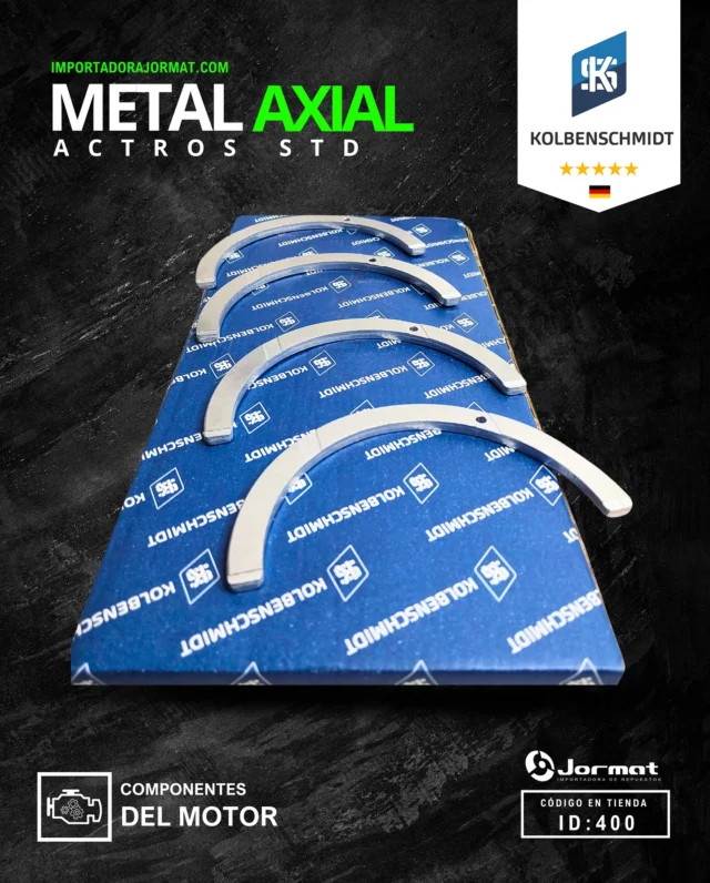 METAL AXIAL ACTROS STD – KS ALEMANIA

El pequeño pero crucial componente que evita que el cigüeñal se mueva hacia los lados…

👉 Cuando el metal axial está DESGASTADO, tu motor puede tener golpeteo al arrancar, ruidos metálicos o pérdida de alineación, afectando la durabilidad del cigüeñal y otros componentes

✅ Sistema: COMPONENTES DEL MOTOR
✅ ID JORMAT: 400
✅ Marca: Kolbenschmidt – 🇩🇪
✅ Aplicación: ACTROS
✅ Fabricado con MATERIALES ANTIFRICCIÓN de alta resistencia
✅ Estándar de fábrica (STD) para una reposición precisa
✅ Protege el cigüeñal del desgaste lateral

📍 Escríbenos al WhatsApp o visita cualquiera de nuestras 5 sucursales

• CHILLÁN: +569 42715616
• CONCEPCIÓN: +569 42123623
• CONSTITUCIÓN: +569 87755176
• LOS ÁNGELES: +569 3926 2833
• TEMUCO: +569 97557647

📦⚡️ Stock disponible y envíos RÁPIDOS  a todo Chile antes de las 16:00 hrs. Elige tu transporte favorito y recibe donde estés!

__________________

💡 @ideasinapsis 

#metalaxial  #metalcamion #metalaxialstd  #motor #repuestoscamion  #actros #repuestocamion #mercedesbenz  #mercedesbenztruck #camiones #repuestocamion  #jormat  #repuestos  #camioneschile #camionchileno  #ruta5 #ruta5sur  #temucochile  #chillanchile  #losangeleschile #biobio  #concepcionchile #constitution  #repuestosjormat  #repuestoscamionchile